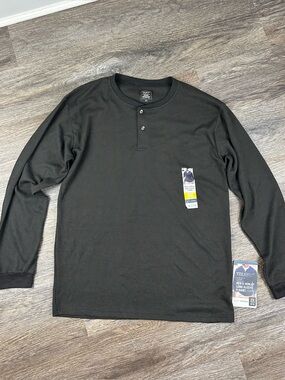 Tru/Fit Brown long sleeve thermal Henley